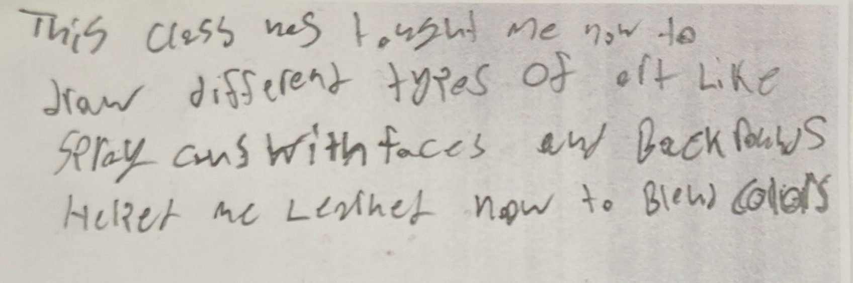 Student Reflection