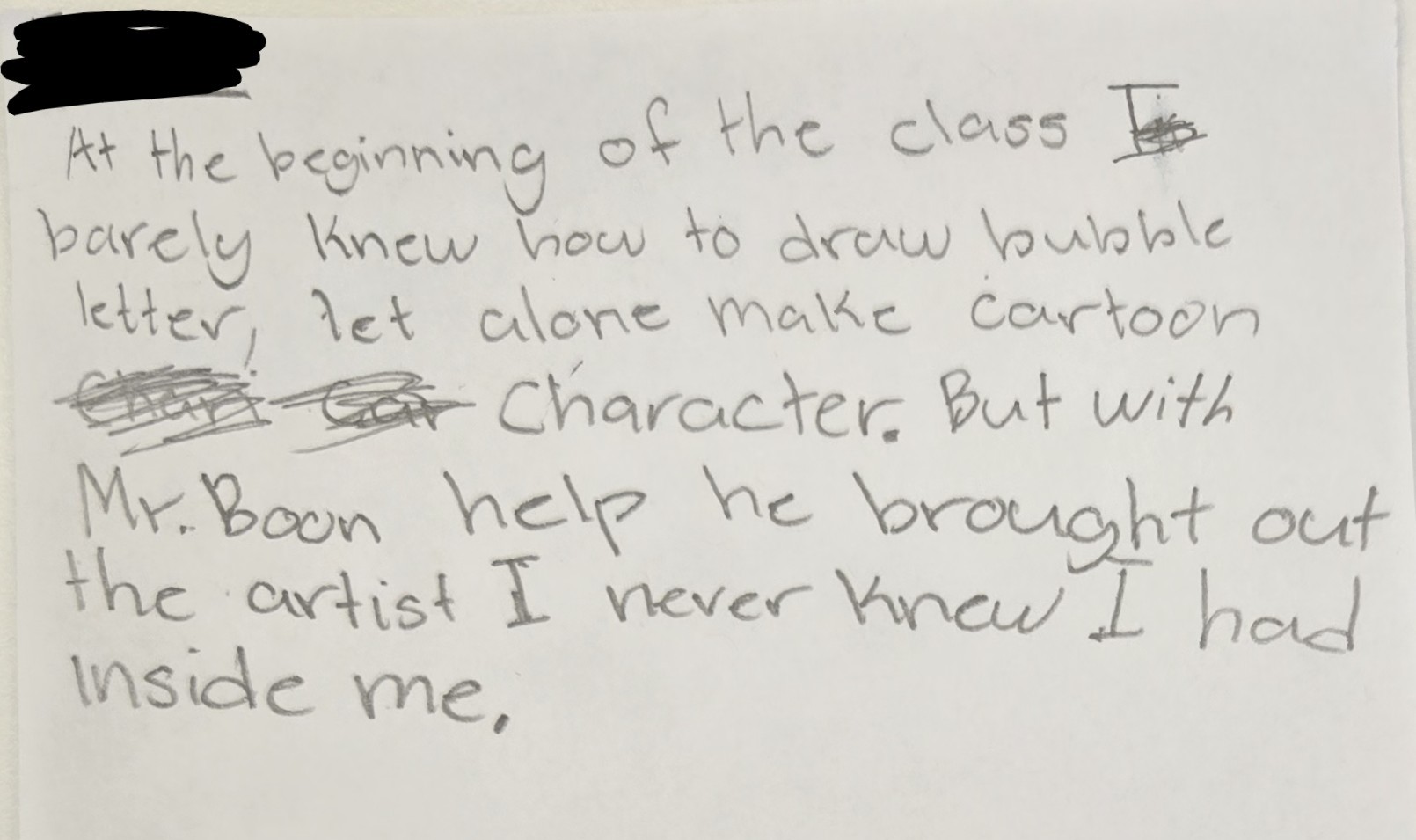 Student Reflection