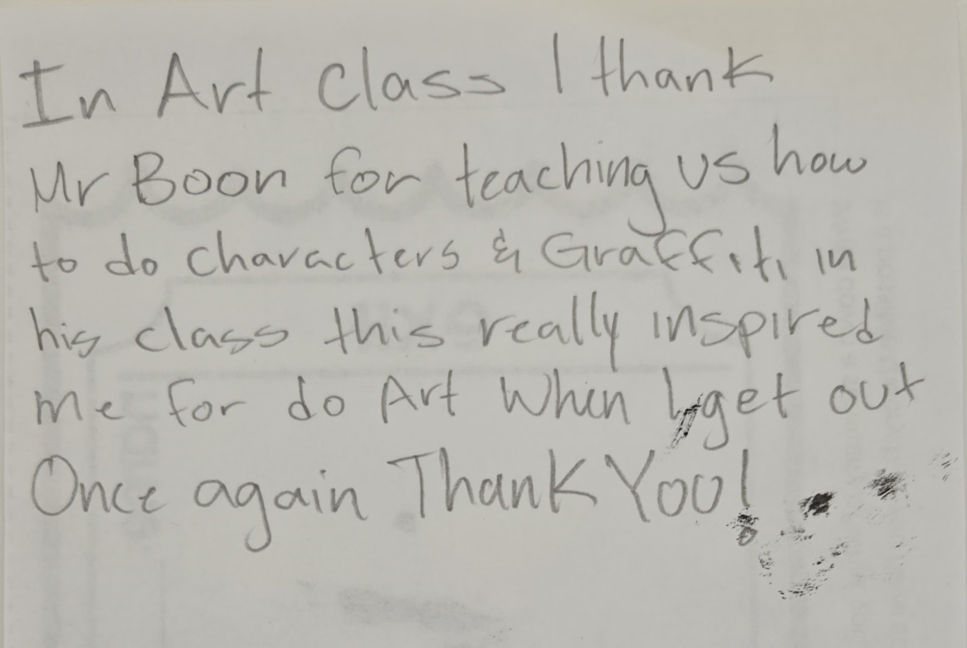 Student Reflection