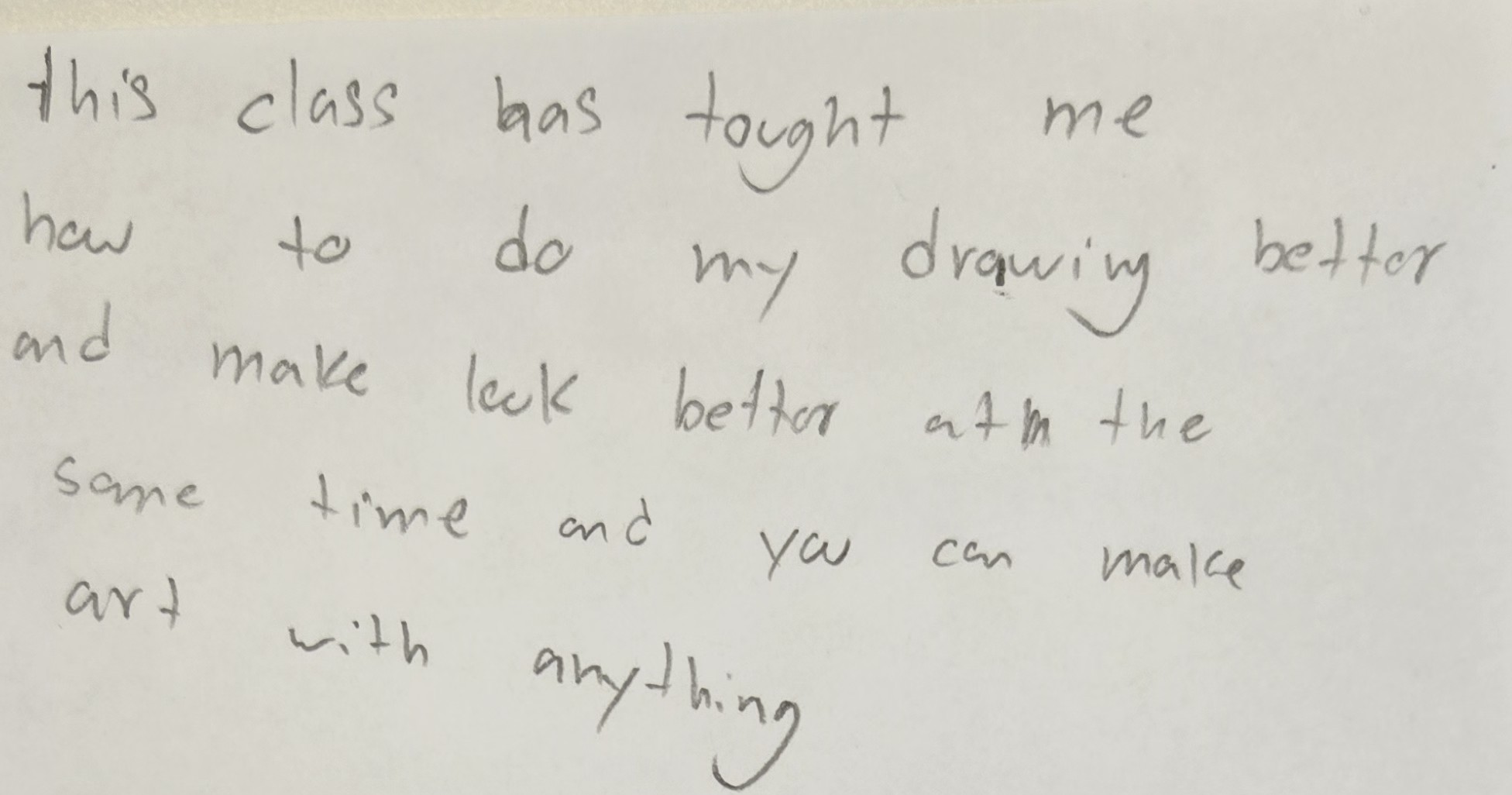 Student Reflection